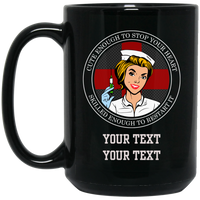 Personalized Cross Your Heart Nurse Mug Drinkware Black One Size 