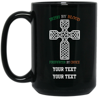 Personalized Defend The Line Celtic Firefighter Cross Mug Drinkware Black One Size 