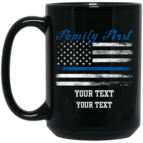 Personalized Family First Mug Drinkware Black One Size 