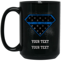 Personalized Super Police Mug Drinkware Black One Size 