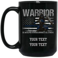 Personalized Warrior Alpha Woman Mug Drinkware Black One Size 