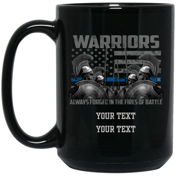 Personalized Warrior Forged in The Fire Mug Drinkware Black One Size 