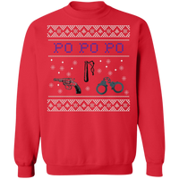PO PO PO Police Ugly Christmas Sweater Sweatshirts Red S 