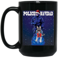 Police Navidad Mug Drinkware Black One Size 