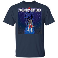 Police Navidad T-Shirt T-Shirts Navy S 