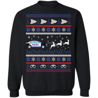 protoMen's Police Car Ugly Christmas Sweater Pullover Sweatshirts Black S 