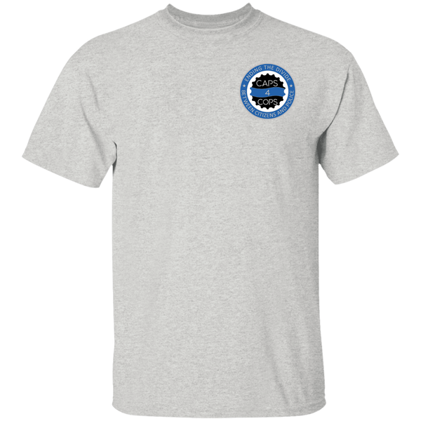 Prototype Caps4Cops Dark Mountain Arts Double Sided T-Shirt T-Shirts Ash S 
