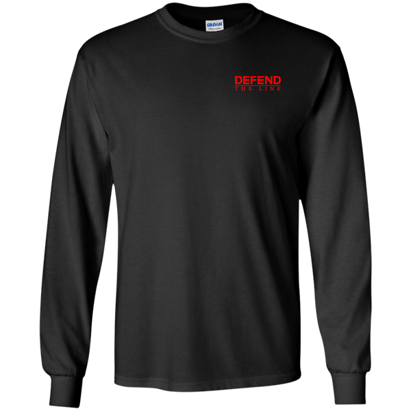 RED Remember Everyone Deployed Long-Sleeve T-Shirt T-Shirts CustomCat Black S 