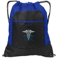 RN Embroidered Cinch Pack Bags Black/Hyper Blue One Size 