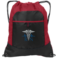 RN Embroidered Cinch Pack Bags Black/True Red One Size 