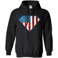 Super USA Hoodie Sweatshirts CustomCat Black Small 