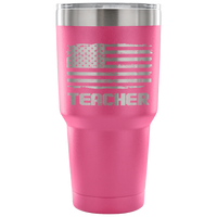 Teacher Tumbler Tumblers teelaunch 30 Ounce Vacuum Tumbler - Pink 