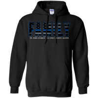 Thin Blue Line Family Hoodie Sweatshirts CustomCat Black Small 