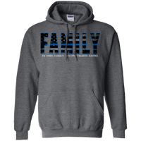 Thin Blue Line Family Hoodie Sweatshirts CustomCat Dark Heather Small 