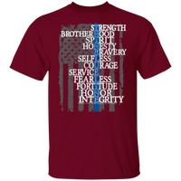 Thin Blue Line Flag Shirt T-Shirts Garnet S 