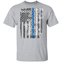 Thin Blue Line Flag Shirt T-Shirts Sport Grey S 