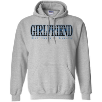 Thin Blue Line Girlfriend Hoodie Sweatshirts CustomCat Sport Grey Small 