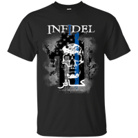 Thin Blue Line Infidel T-Shirt T-Shirts CustomCat 