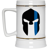 Thin Blue Line Spartan Beer Stein Drinkware White One Size 