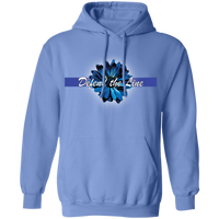 Thin Blue Line Sunflower Hoodie Sweatshirts Carolina Blue S 
