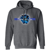 Thin Blue Line Sunflower Hoodie Sweatshirts Dark Heather S 