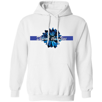 Thin Blue Line Sunflower Hoodie Sweatshirts White S 