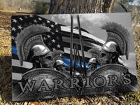 Thin Blue Line Warriors Canvas Decor ViralStyle 