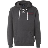 Thin Red Line Black Ops Heavyweight Performance Hoodie Sweatshirts CustomCat Charcoal Heather X-Small 