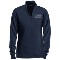 Thin Red Line Delta Ops 1/2 Zip Performance Sweatshirt Sweatshirts CustomCat True Navy X-Small 