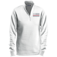 Thin Red Line Delta Ops 1/2 Zip Performance Sweatshirt Sweatshirts CustomCat White X-Small 