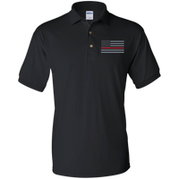 Thin Red Line Firefighter Casual Polo Shirt Polo Shirts Black S 