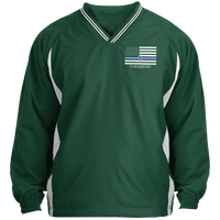 Thin White Line Paramedic Pullover Windshirt Jackets Forest Green/White X-Small 