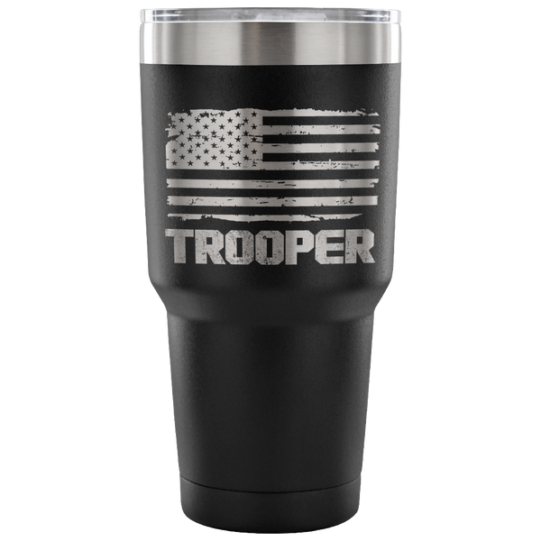 Trooper Tumbler Tumblers teelaunch 30 Ounce Vacuum Tumbler - Black 