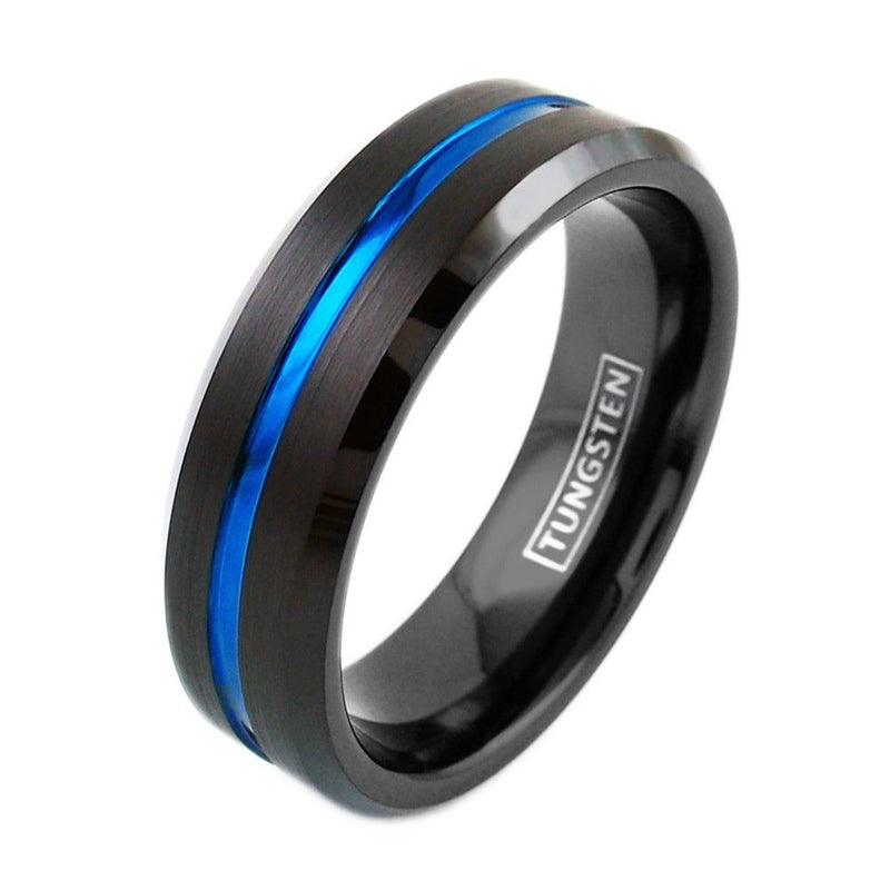 Blue line hotsell tungsten rings