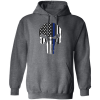 Unisex Defend The Line Punisher Pullover Hoodie Sweatshirts Dark Heather S 