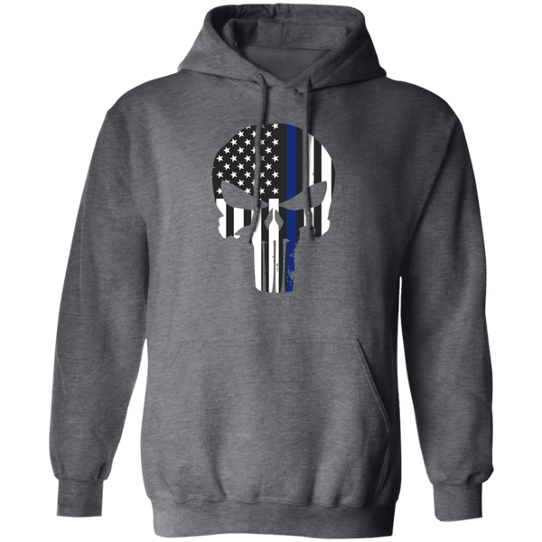 Unisex Defend The Line Punisher Pullover Hoodie Sweatshirts Dark Heather S 