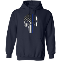 Unisex Defend The Line Punisher Pullover Hoodie Sweatshirts Navy S 