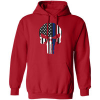 Unisex Defend The Line Punisher Pullover Hoodie Sweatshirts Red S 
