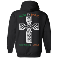 Unisex Double Sided Irish by Blood Firefighter Hoodie Sweatshirts 