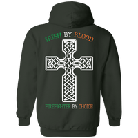 Unisex Double Sided Irish by Blood Firefighter Hoodie Sweatshirts 