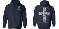 Unisex Double Sided Irish by Blood Firefighter Hoodie Sweatshirts 