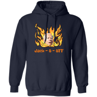 Unisex Jack-o-off Pullover Hoodie Sweatshirts Navy S 