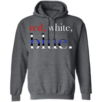 Unisex Red, White and Blue Hoodie Sweatshirts Dark Heather S 