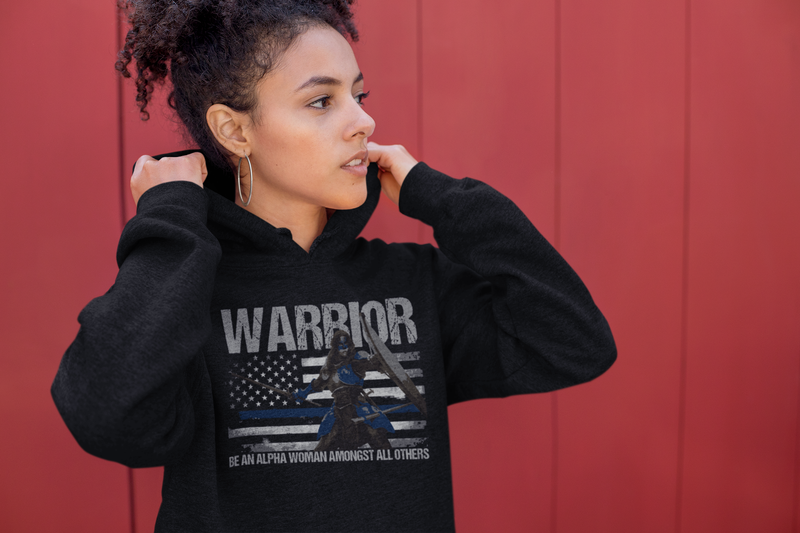 products/warrior-be-an-alpha-woman-thin-blue-line-hoodie-sweatshirts-196196.png