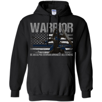 Warrior - Be An Alpha Woman Thin Blue Line Hoodie Sweatshirts Black S 