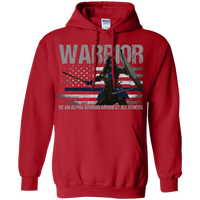 Warrior - Be An Alpha Woman Thin Blue Line Hoodie Sweatshirts Red S 