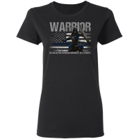 Warrior - Be An Alpha Woman Thin Blue Line T-Shirt T-Shirts Black S 