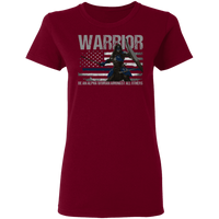 Warrior - Be An Alpha Woman Thin Blue Line T-Shirt T-Shirts Garnet S 