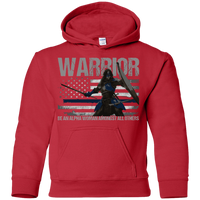 Warrior - Be An Alpha Woman Thin Blue Line Youth Hoodie Sweatshirts Red YS 