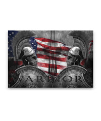 Warriors RWB Spartan Canvas Decor ViralStyle Premium OS Canvas - Landscape 18x12*